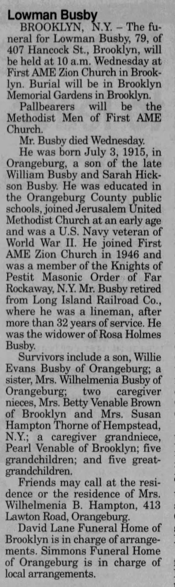 Clipping from The Times and Democrat